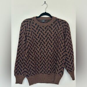 Vintage Mirage Brown and Black Crewneck Sweater